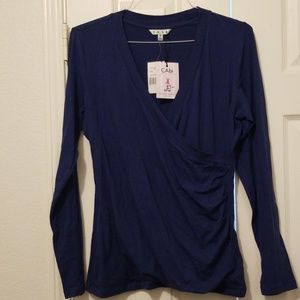 CAbi Hanky Wrap long sleeved shirt size XL